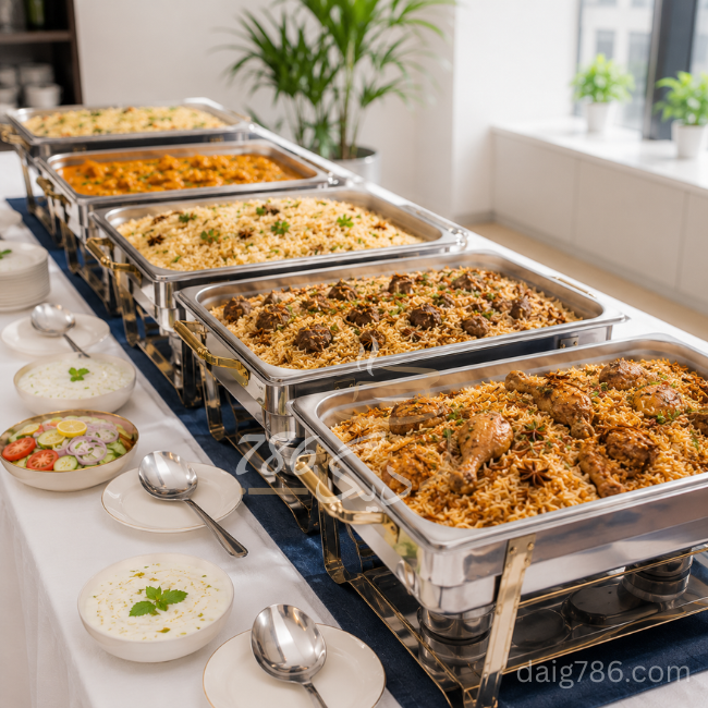 Corporate daig catering setup shown in the Daig Price in Islamabad guide for office events
